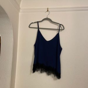 💜 Lush | Blue lacey flowy tank | Size 4